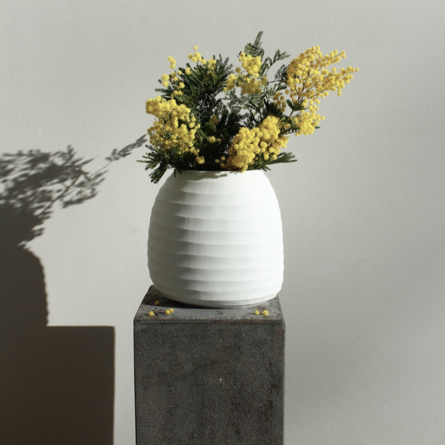 Organic vase 02 - white