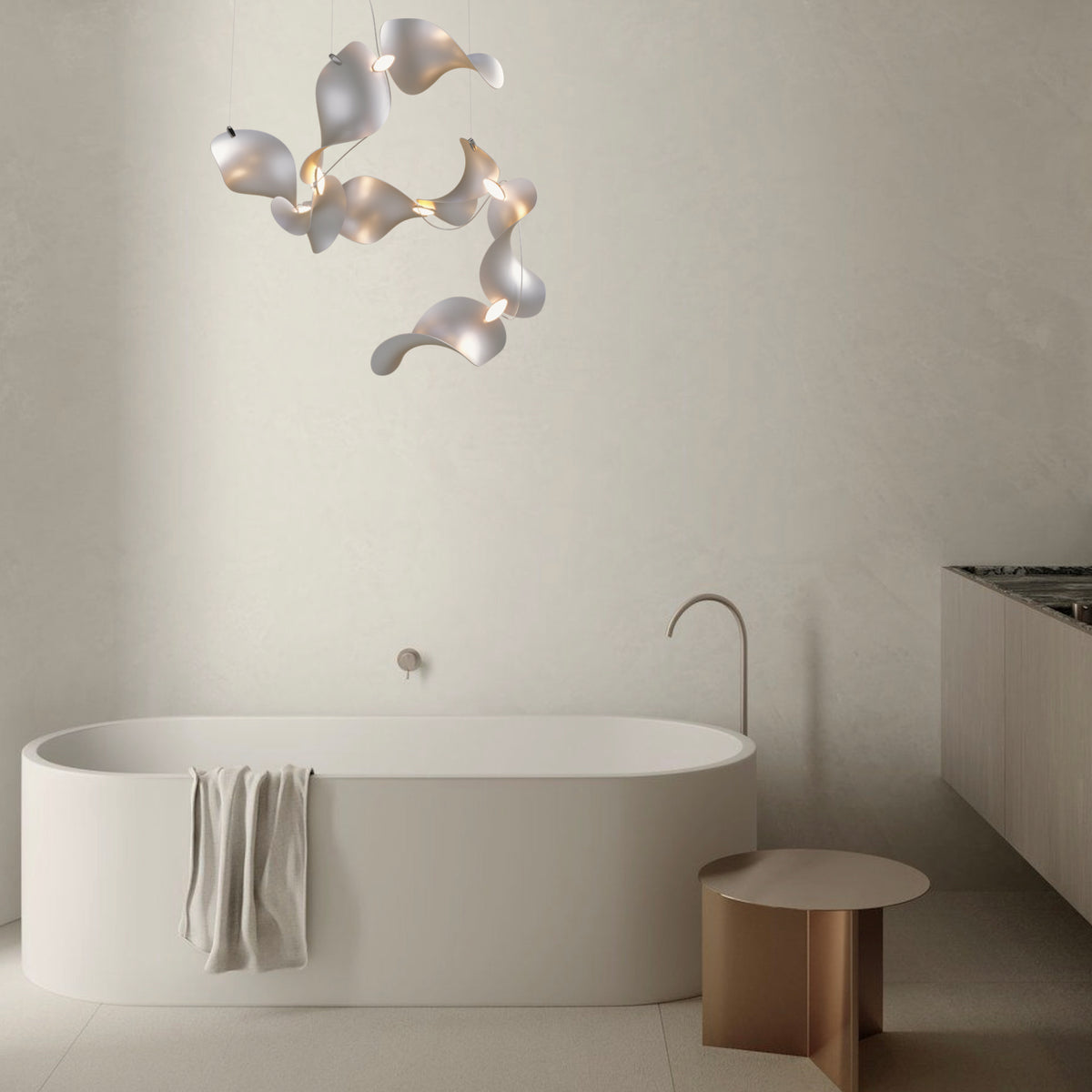 Dune 8 Spiral Chandelier - 5 Finish Options