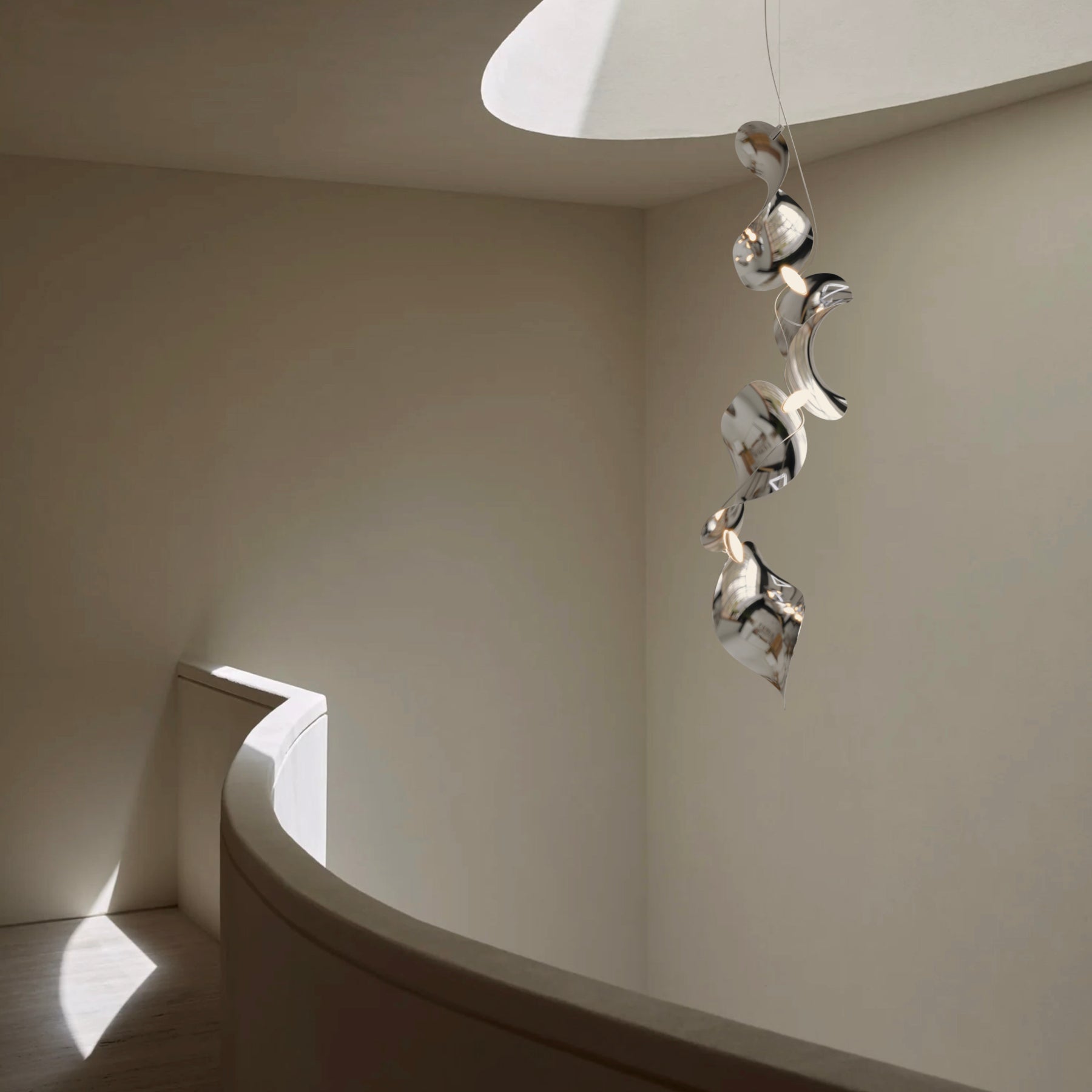 Dune 4 Vertical Line Chandelier - 5 Finish Options