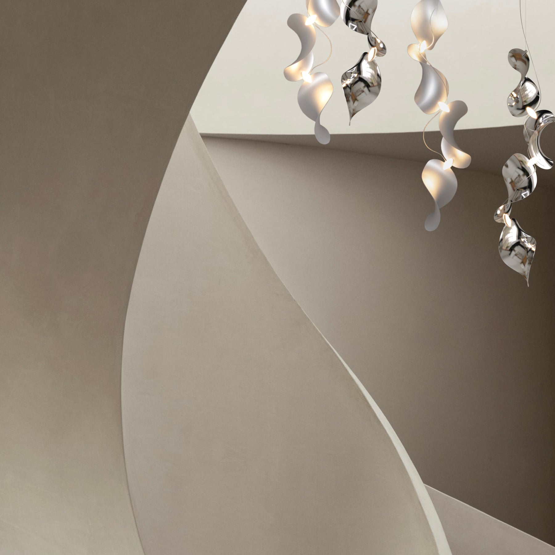 Dune 4 Vertical Line Chandelier - 5 Finish Options