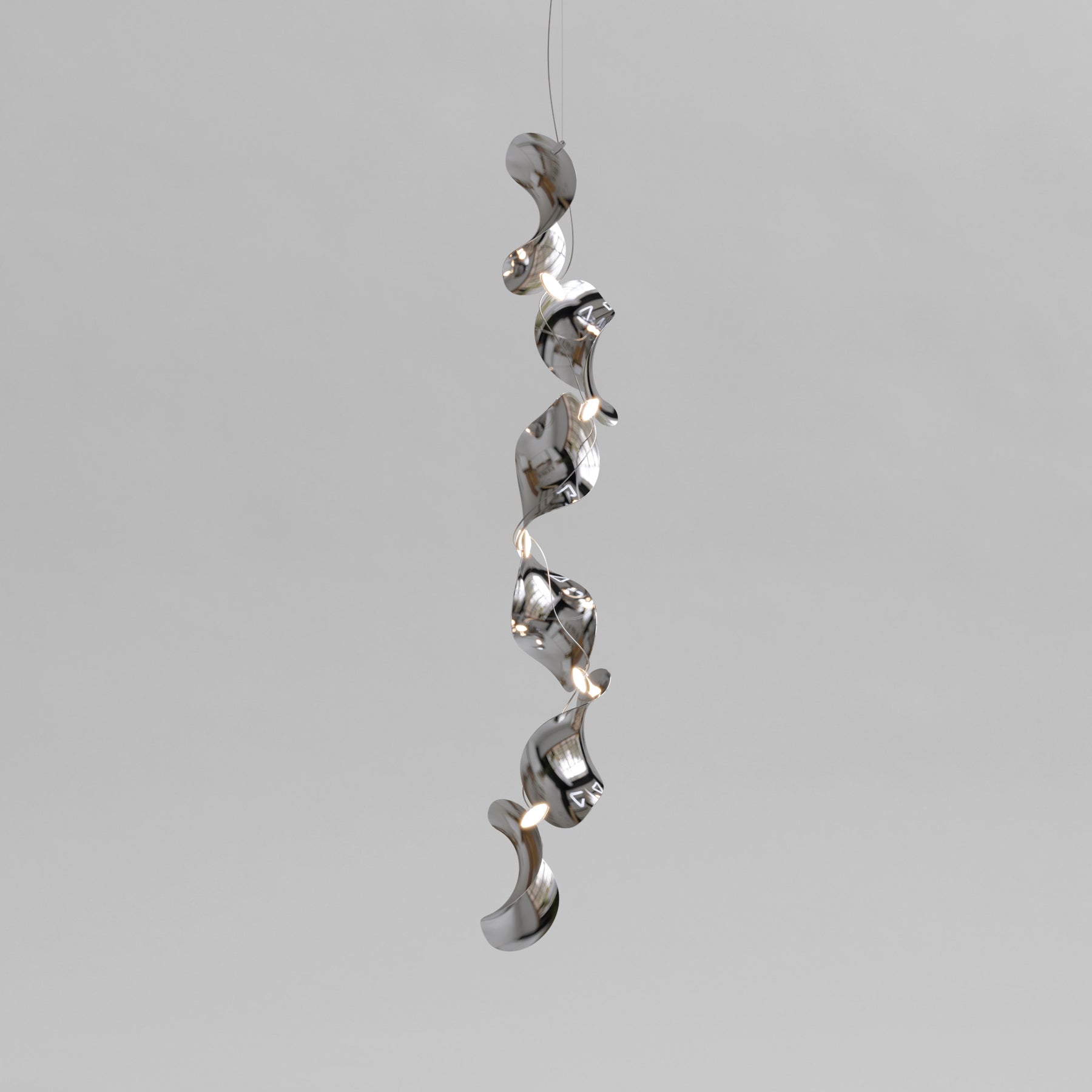 Dune 6 Vertical Line Chandelier - 5 Finish Options