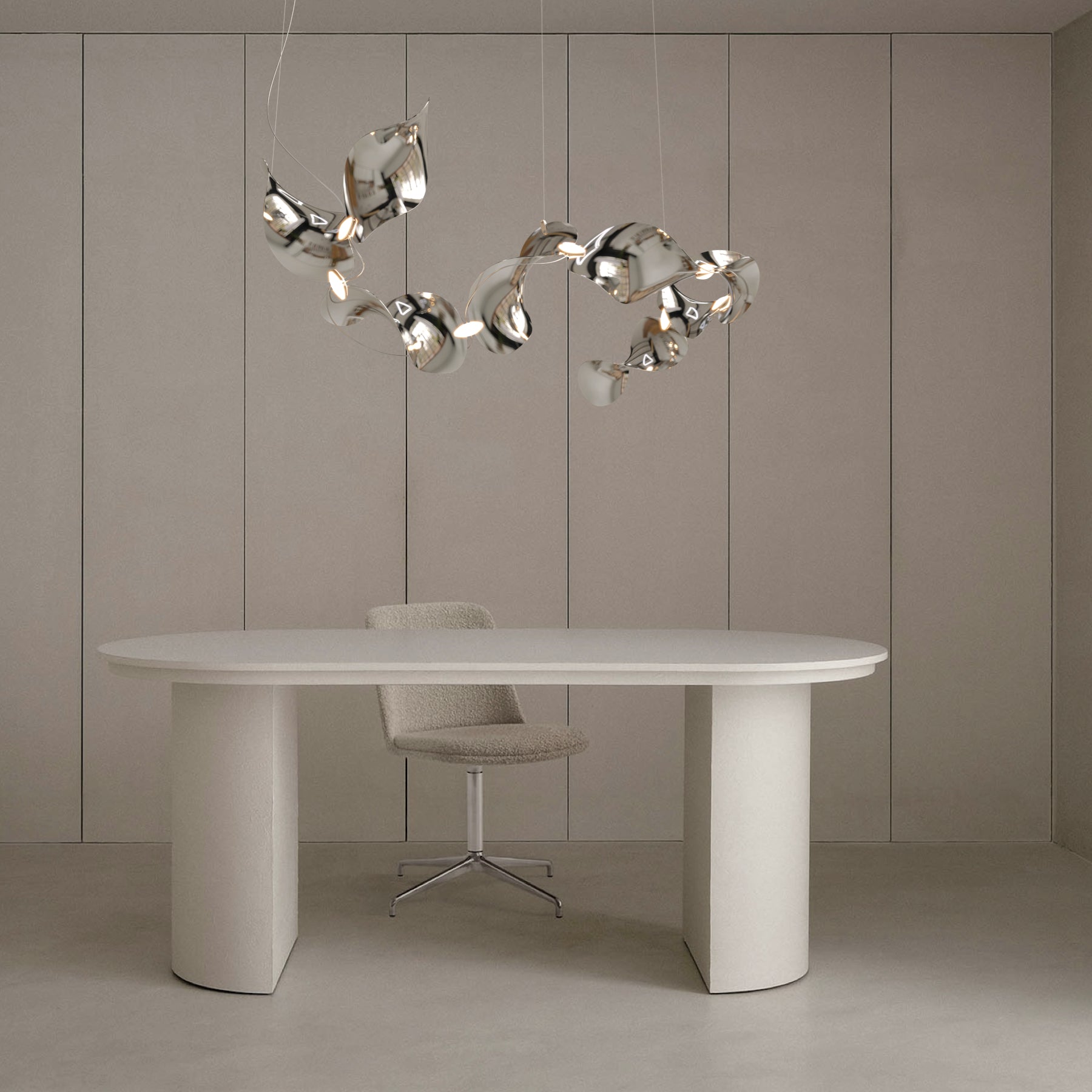 Dune 8 Curve Chandelier - 5 Finish Options
