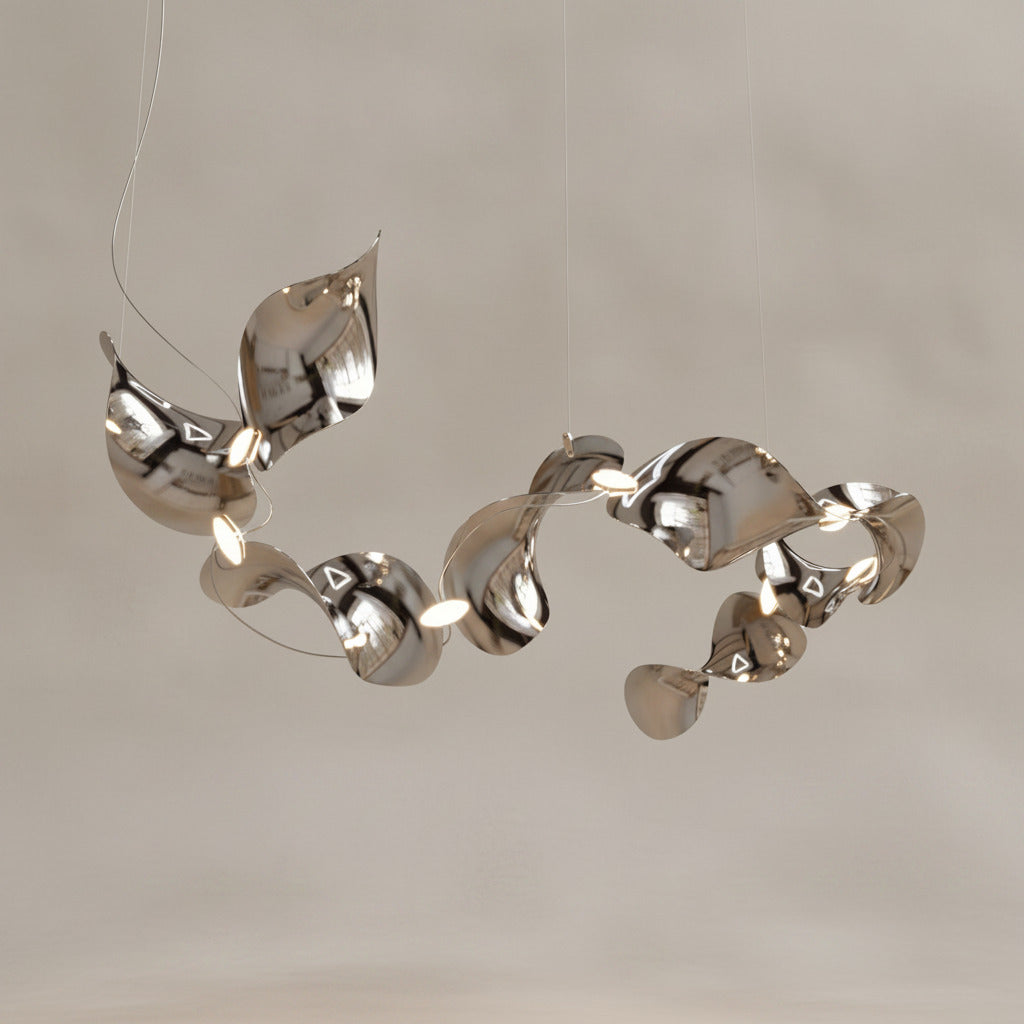 Dune 8 Curve Chandelier - 5 Finish Options