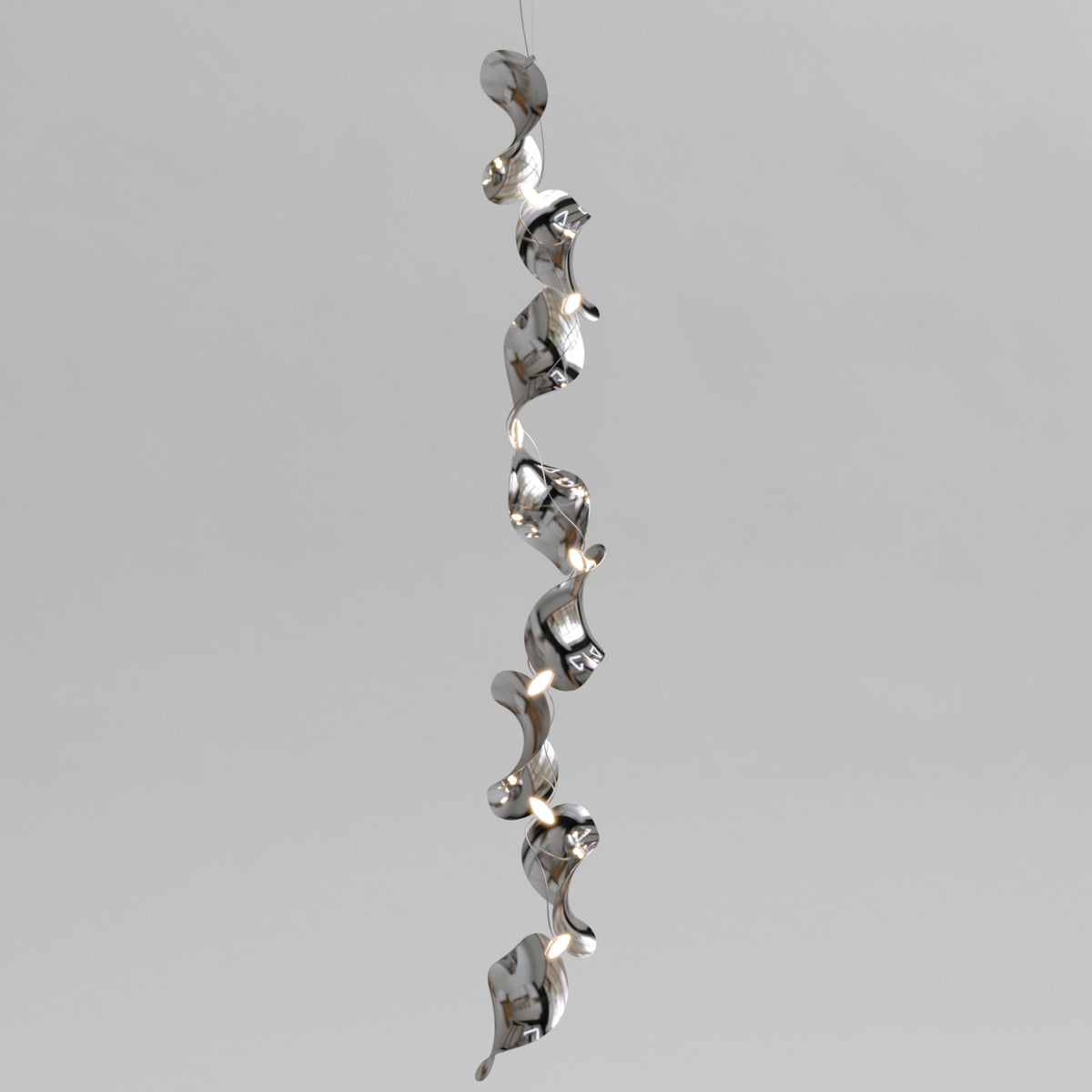 Dune 8 Vertical Line Chandelier - 5 Finish Options
