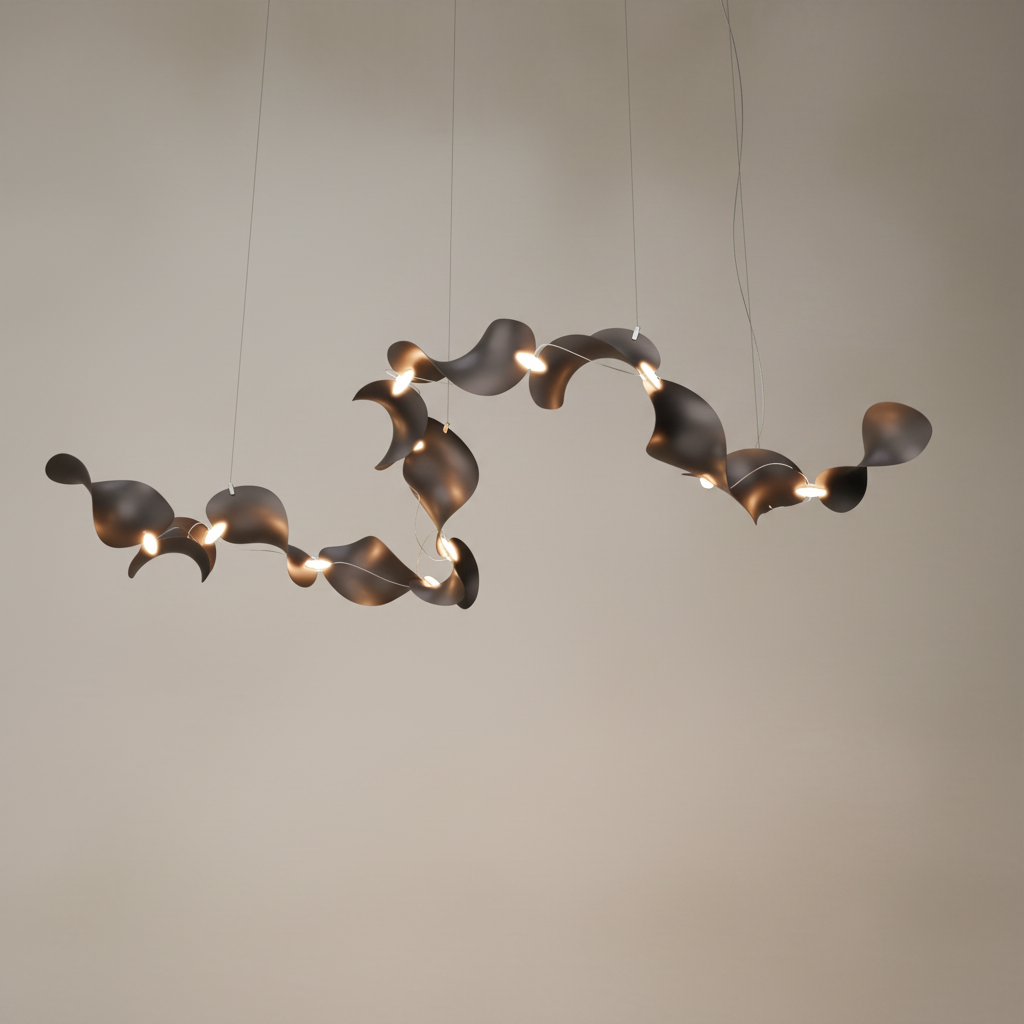 Dune 12 Curve Chandelier - 5 Finish Options