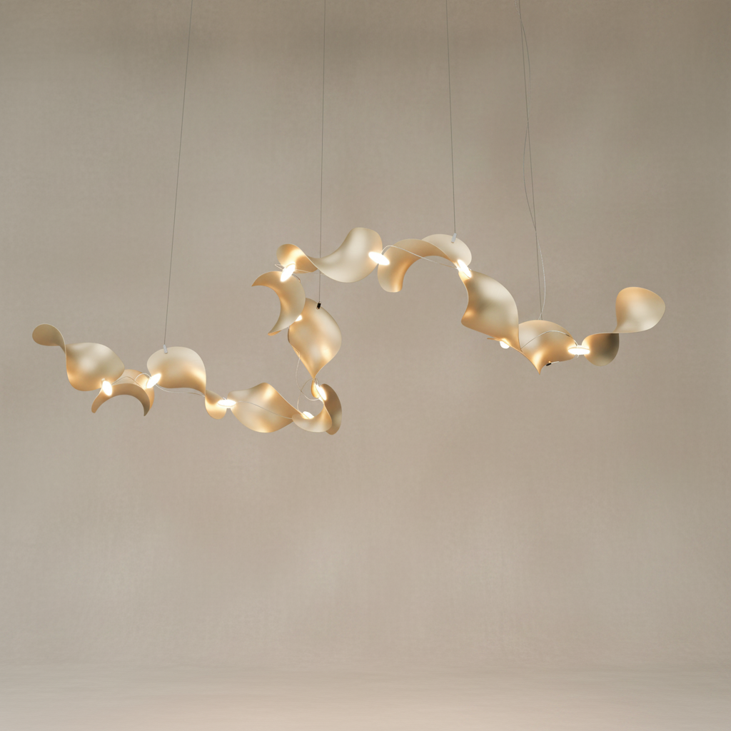 Dune 12 Curve Chandelier - 5 Finish Options