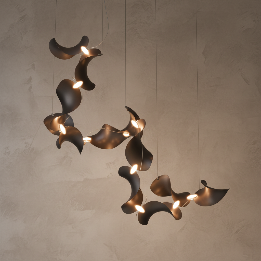 Dune 12 Spiral Chandelier - 5 Finish Options