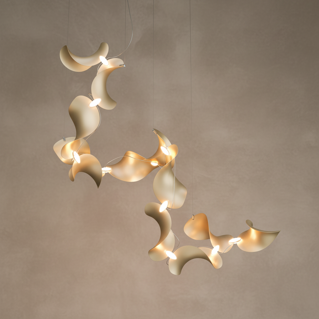 Dune 12 Spiral Chandelier - 5 Finish Options