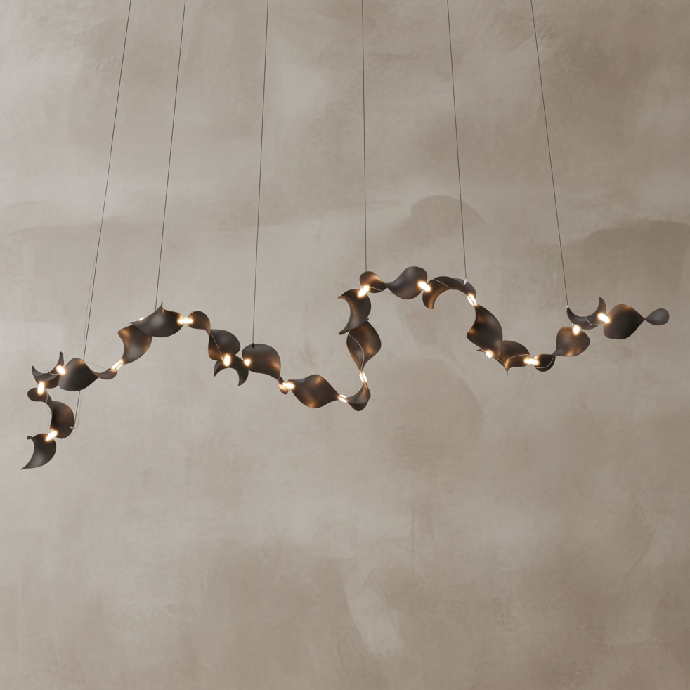 Dune 20 Curve Chandelier - 5 Finish Options