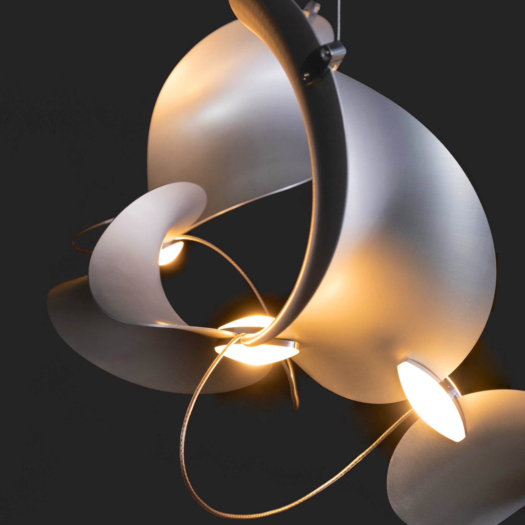 Dune 6 Spiral Chandelier - 5 Finish Options