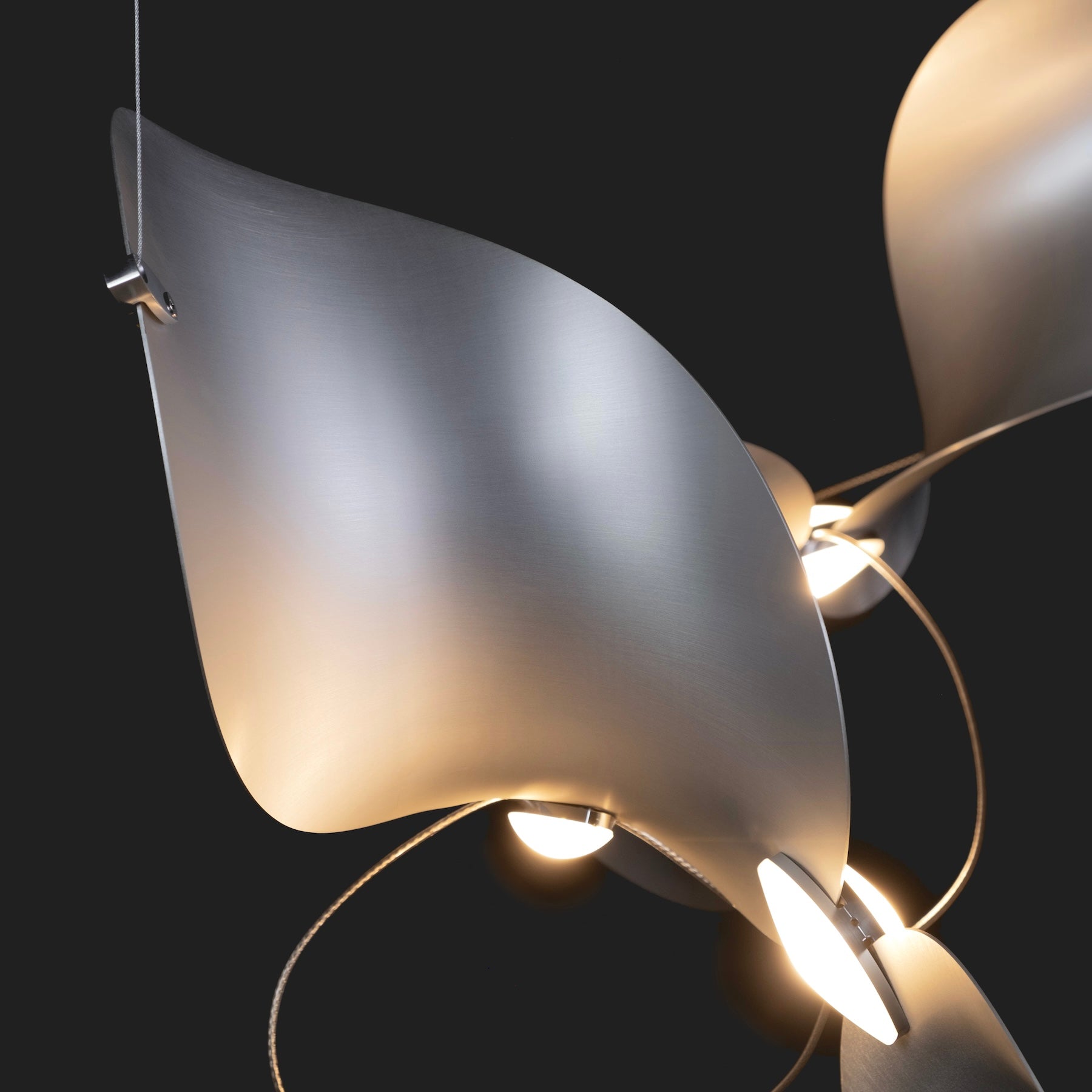 Dune 6 Spiral Chandelier - 5 Finish Options
