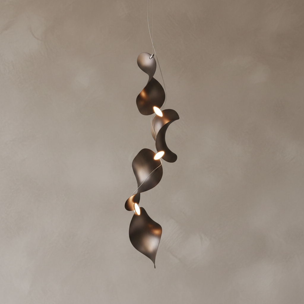 Dune 4 Vertical Line Chandelier - 5 Finish Options