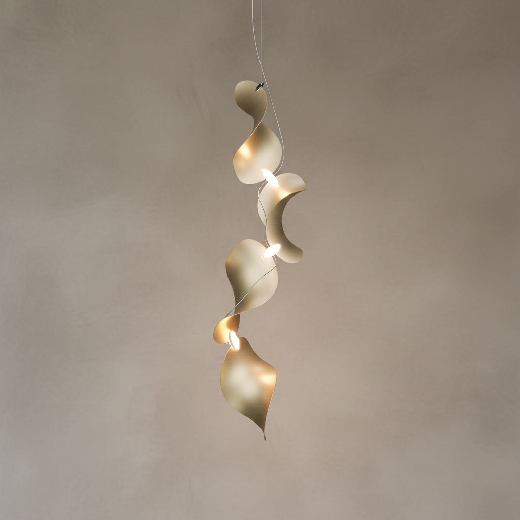 Dune 4 Vertical Line Chandelier - 5 Finish Options
