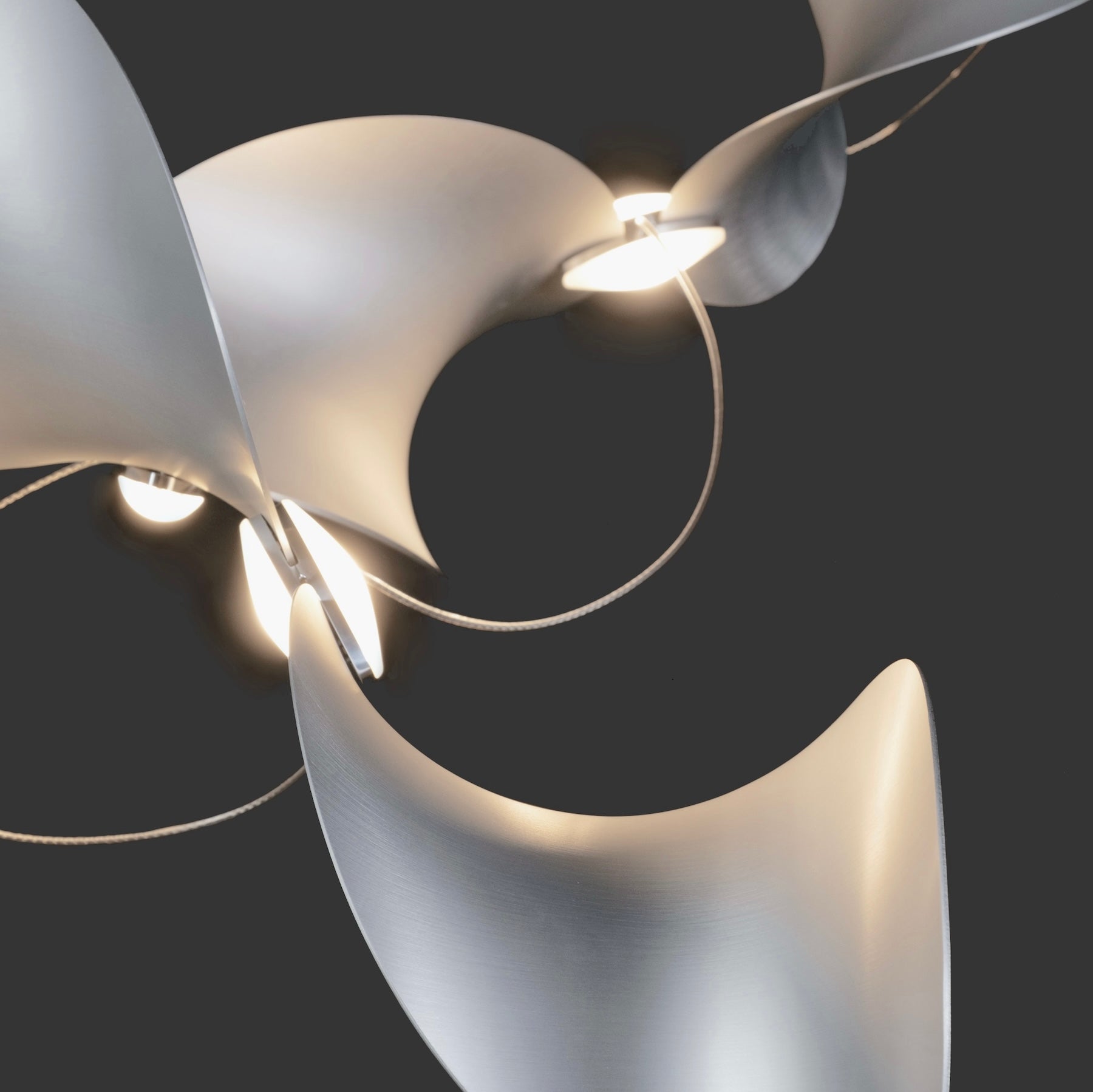 Dune 6 Spiral Chandelier - 5 Finish Options
