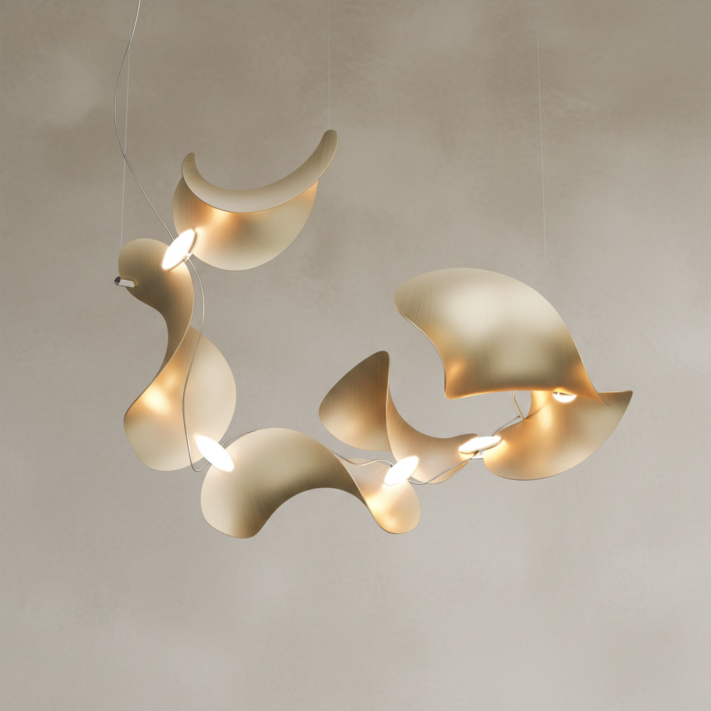 Dune 6 Spiral Chandelier - 5 Finish Options