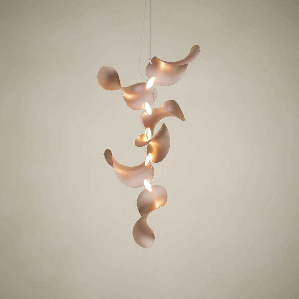 Dune 6 Vertical Cluster Chandelier - 5 Finish Options
