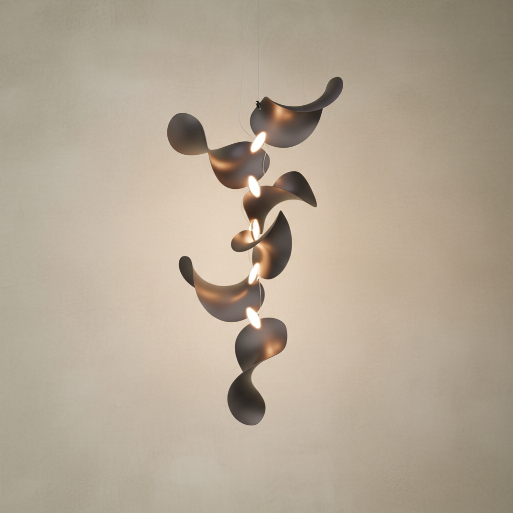 Dune 6 Vertical Cluster Chandelier - 5 Finish Options