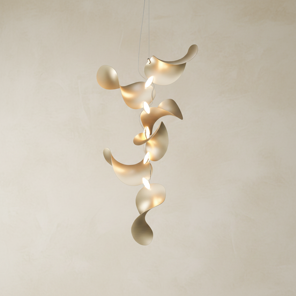 Dune 6 Vertical Cluster Chandelier - 5 Finish Options