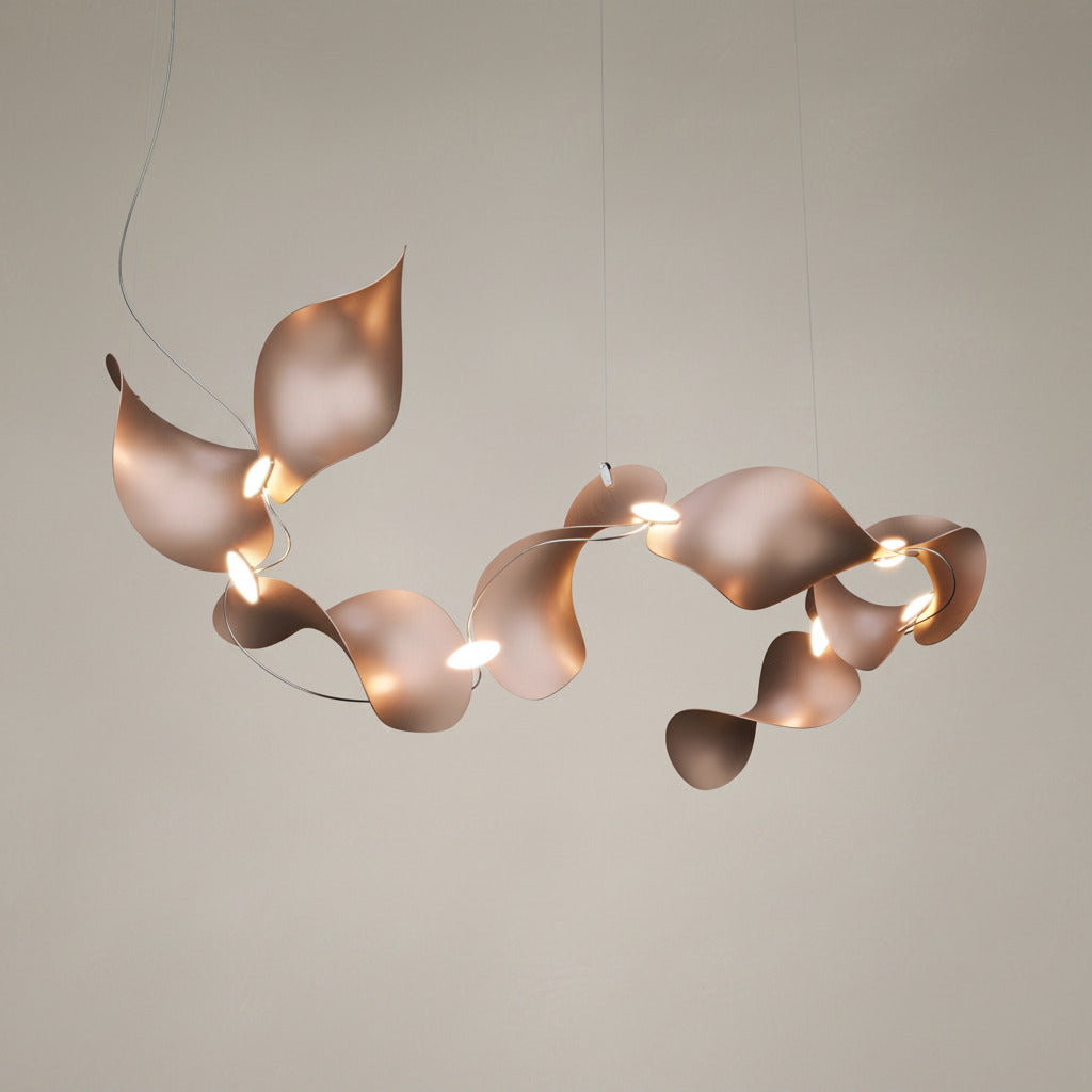 Dune 8 Curve Chandelier - 5 Finish Options