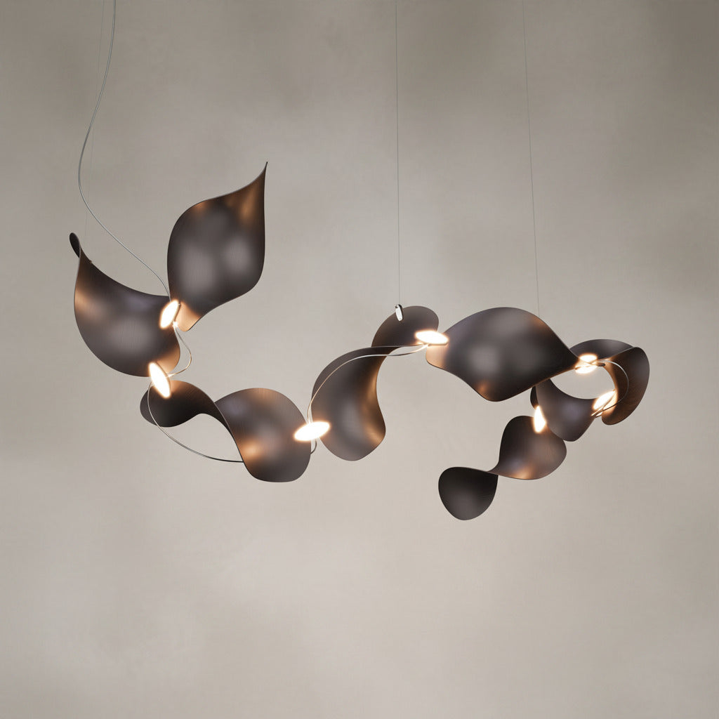 Dune 8 Curve Chandelier - 5 Finish Options