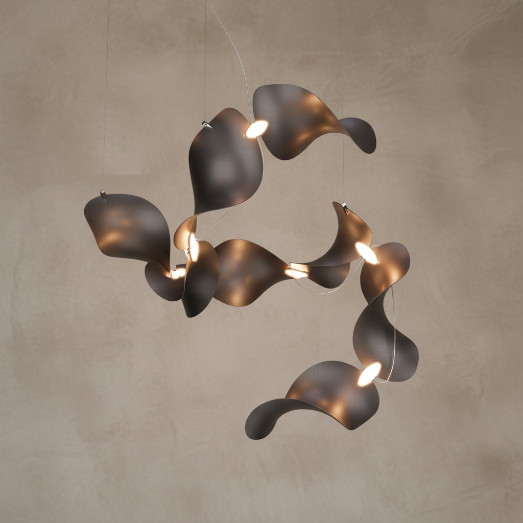 Dune 8 Spiral Chandelier - 5 Finish Options