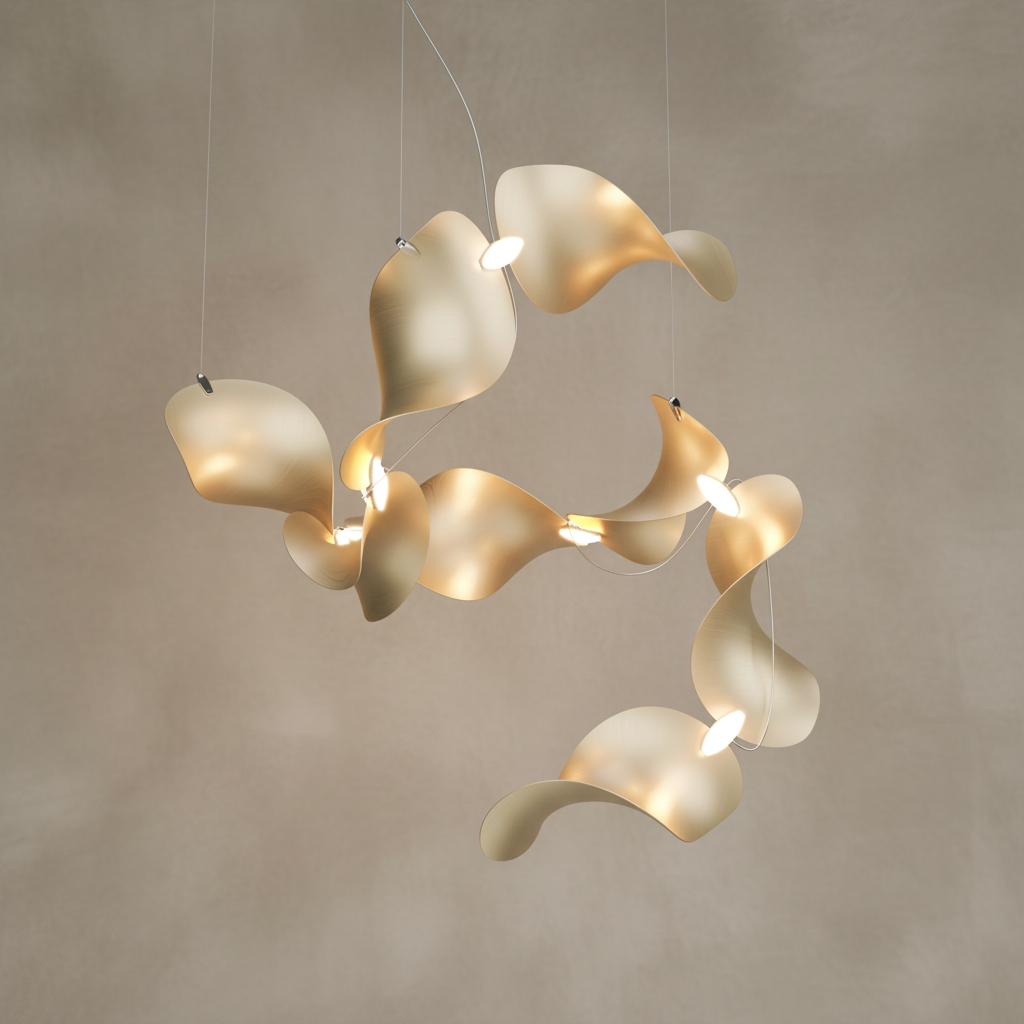 Dune 8 Spiral Chandelier - 5 Finish Options