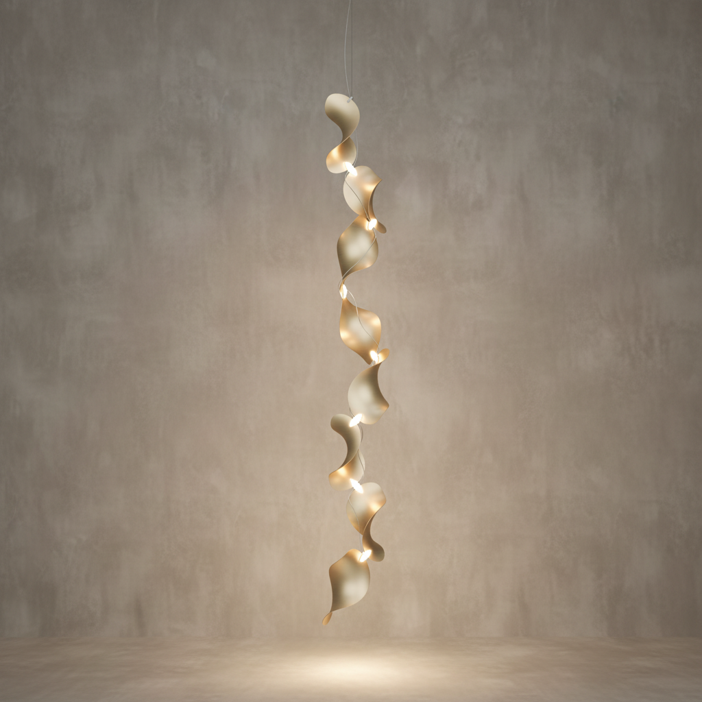 Dune 8 Vertical Line Chandelier - 5 Finish Options