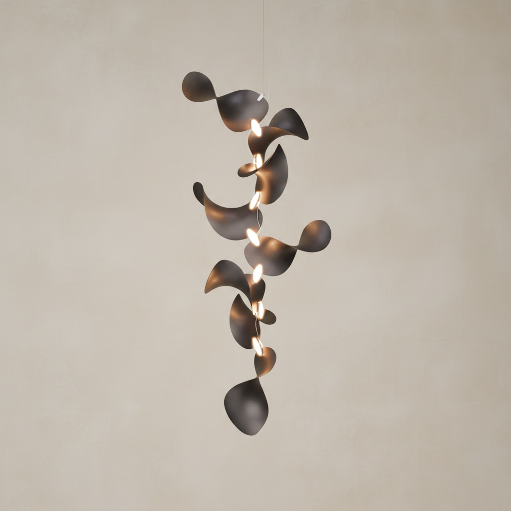 Dune 8 Vertical Cluster Chandelier - 5 Finish Options