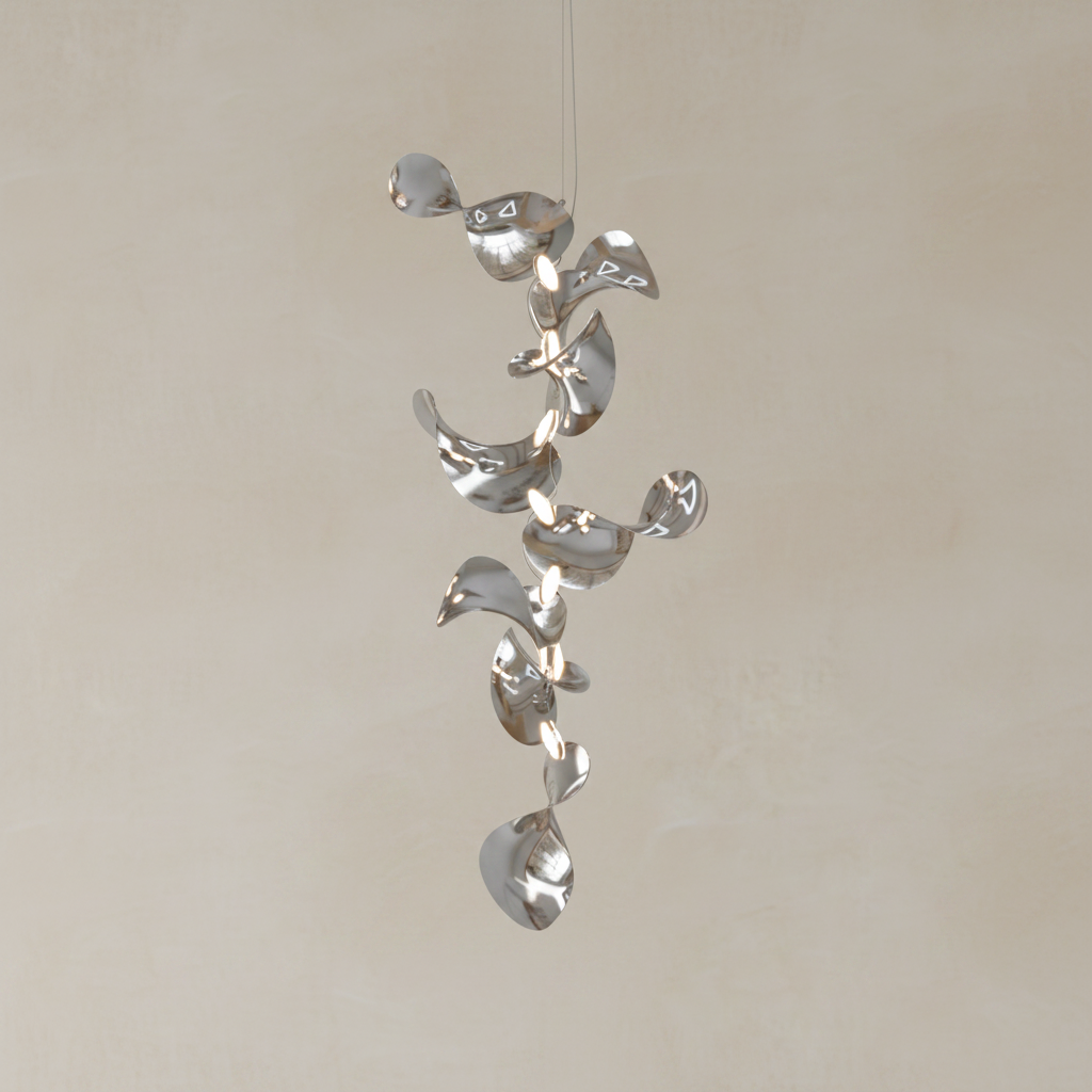 Dune 8 Vertical Cluster Chandelier - 5 Finish Options