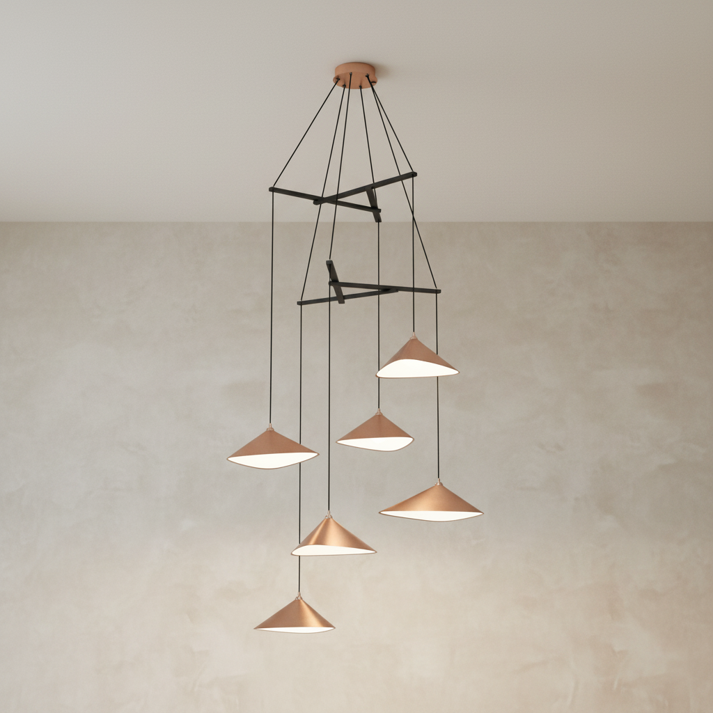 Emily Chandelier, V6 - 7 Finish Options *Made-to-Order