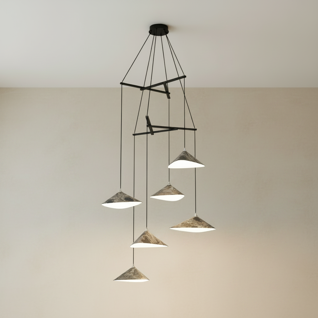 Emily Chandelier, V6 - 7 Finish Options *Made-to-Order