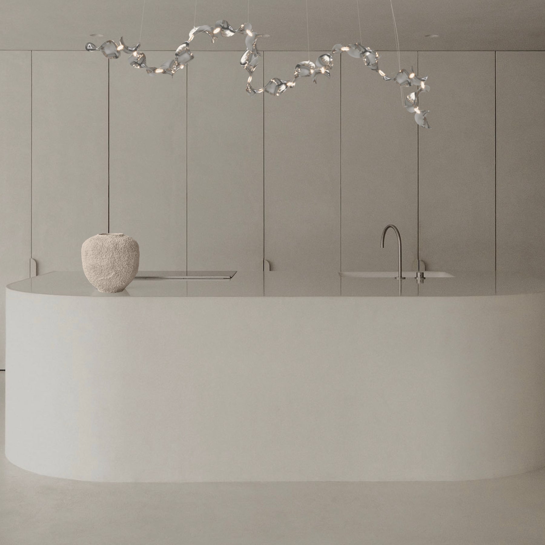 Dune 20 Curve Chandelier - 5 Finish Options