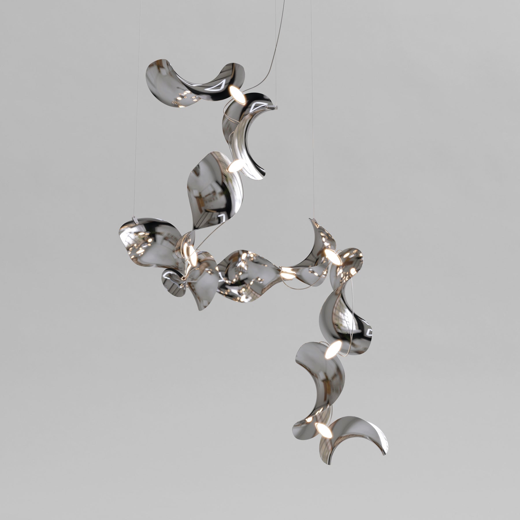 Dune 10 Spiral Chandelier - 5 Finish Options