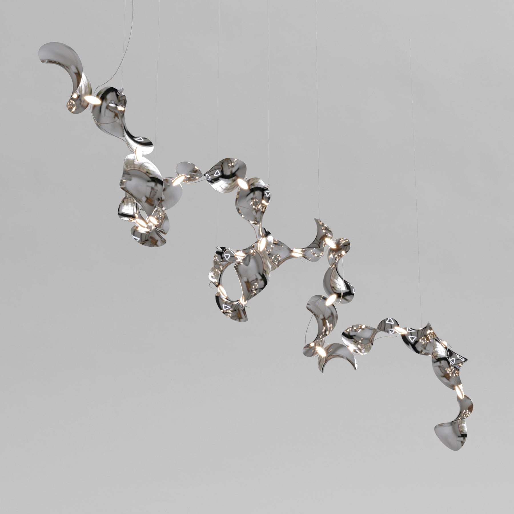 Dune 20 Spiral Chandelier - 5 Finish Options