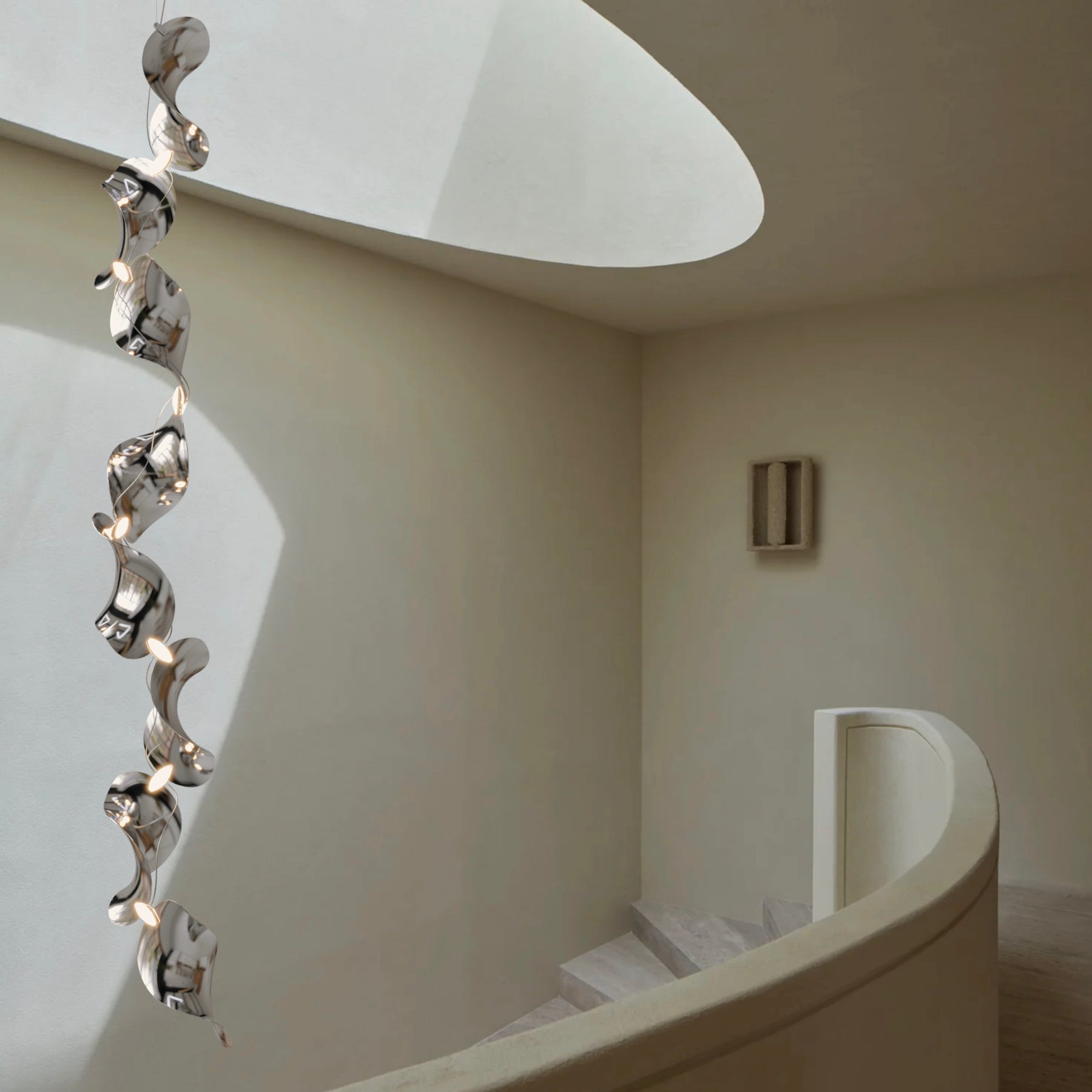 Dune 8 Vertical Line Chandelier - 5 Finish Options