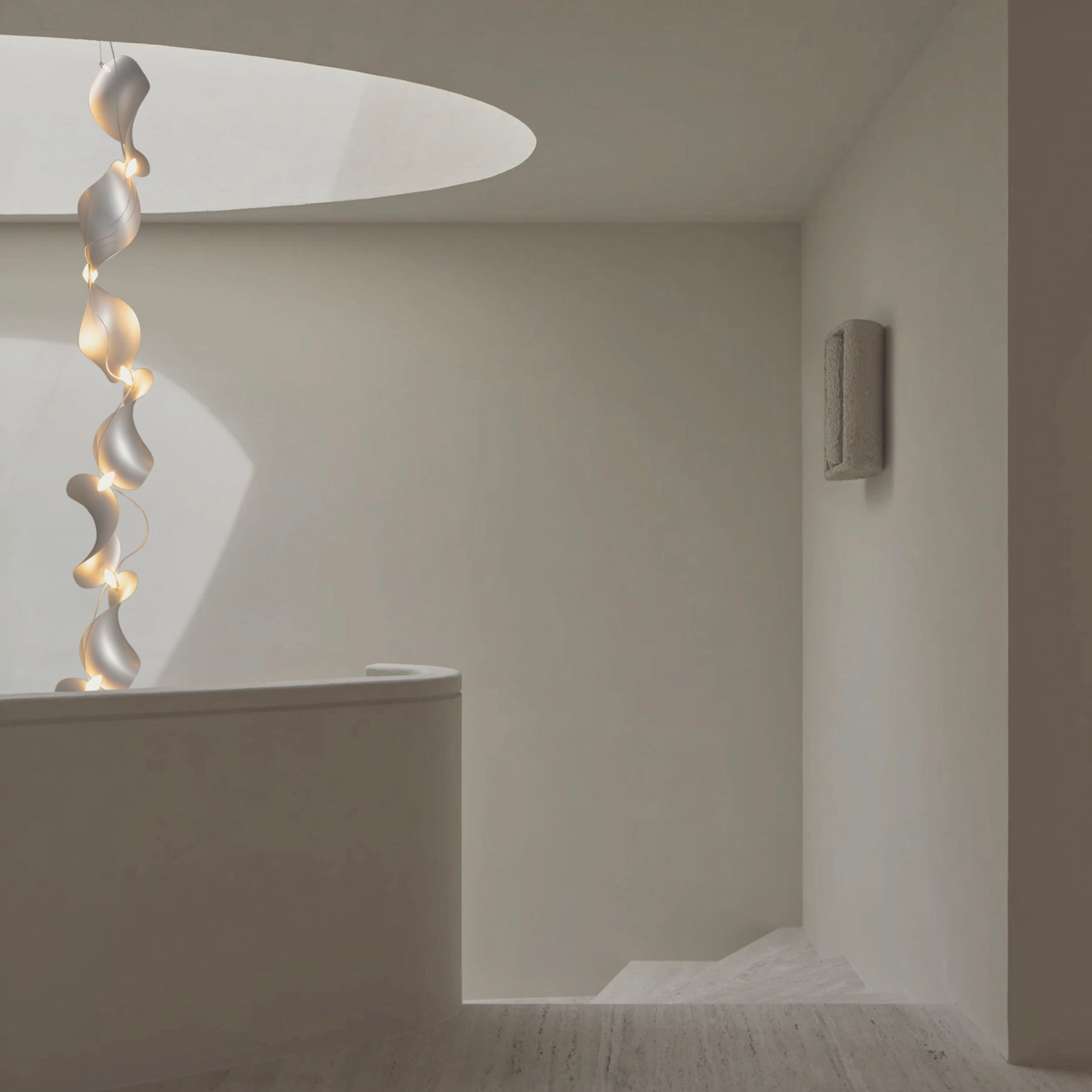 Dune 8 Vertical Line Chandelier - 5 Finish Options