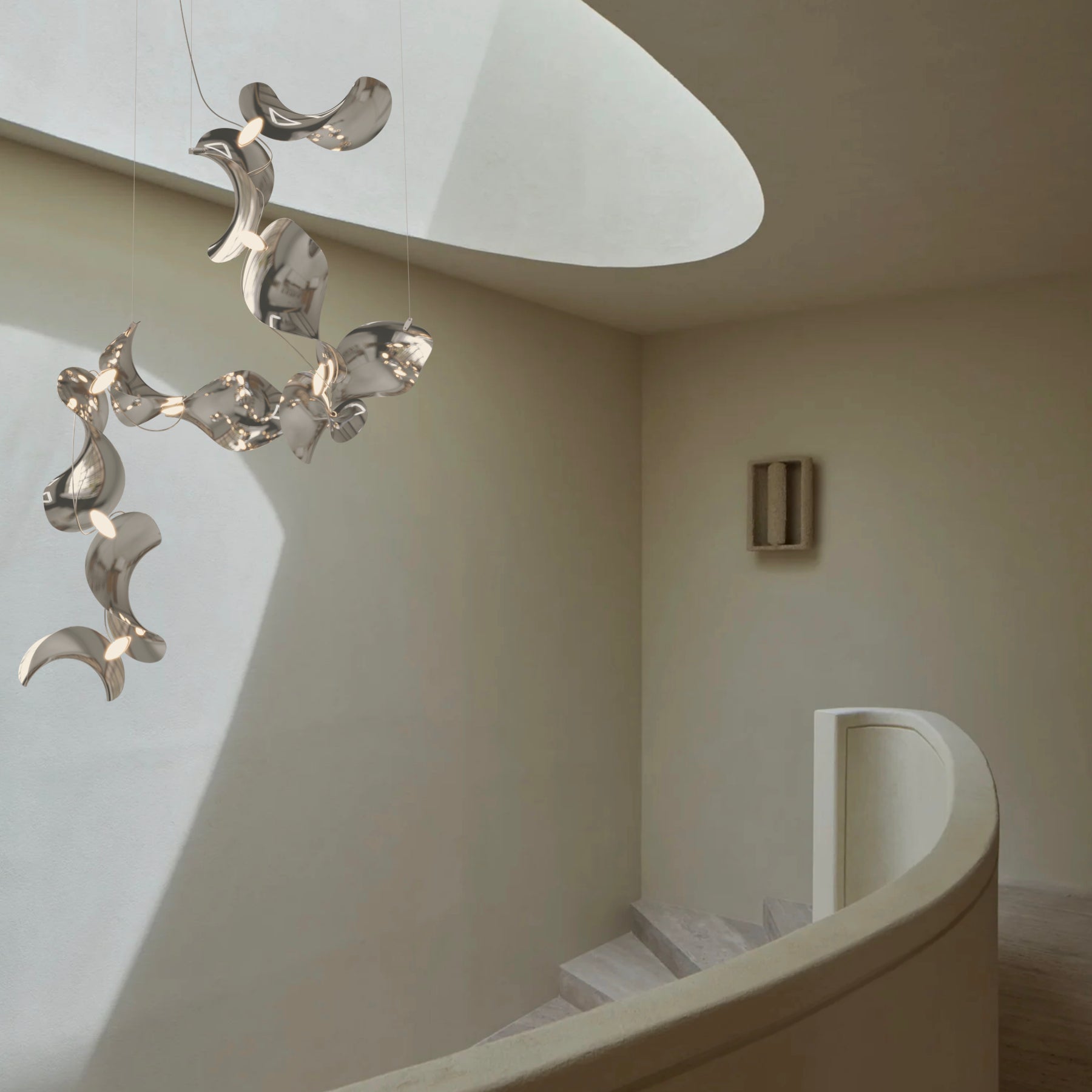 Dune 10 Spiral Chandelier - 5 Finish Options