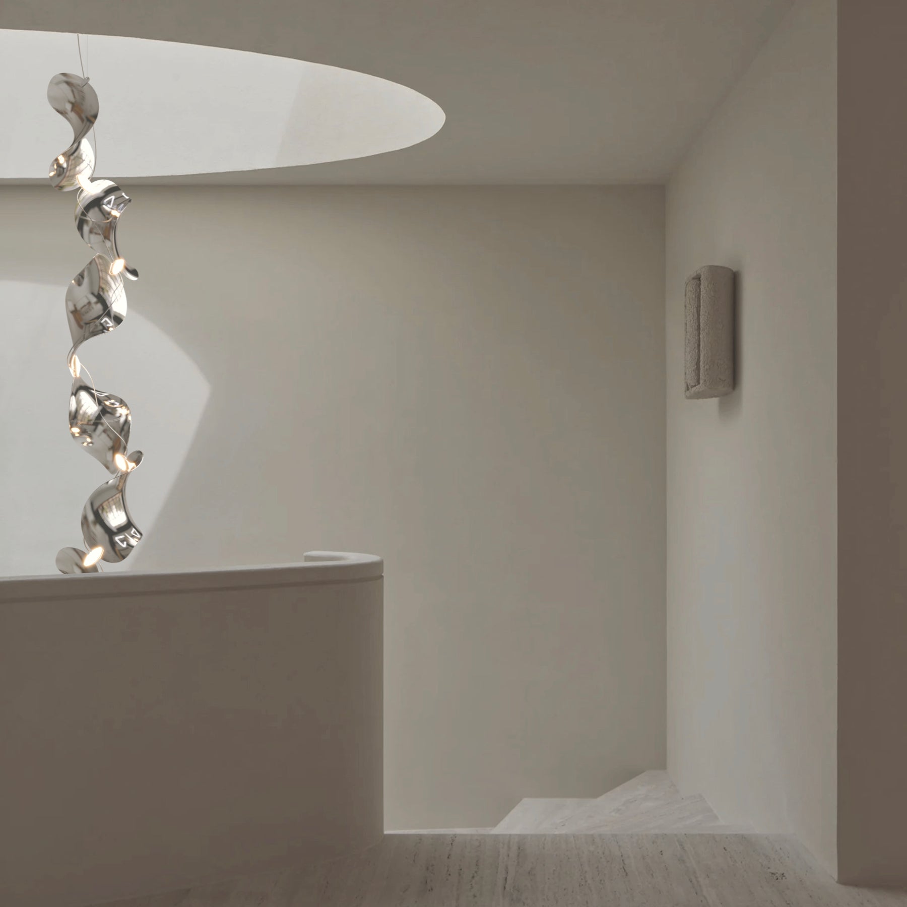 Dune 8 Vertical Line Chandelier - 5 Finish Options