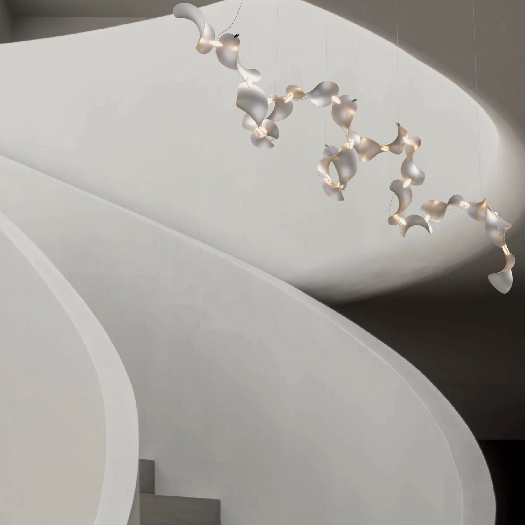 Dune 20 Spiral Chandelier - 5 Finish Options