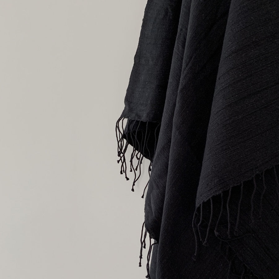 Musta Towel Collection | Pure Black - Hand Woven