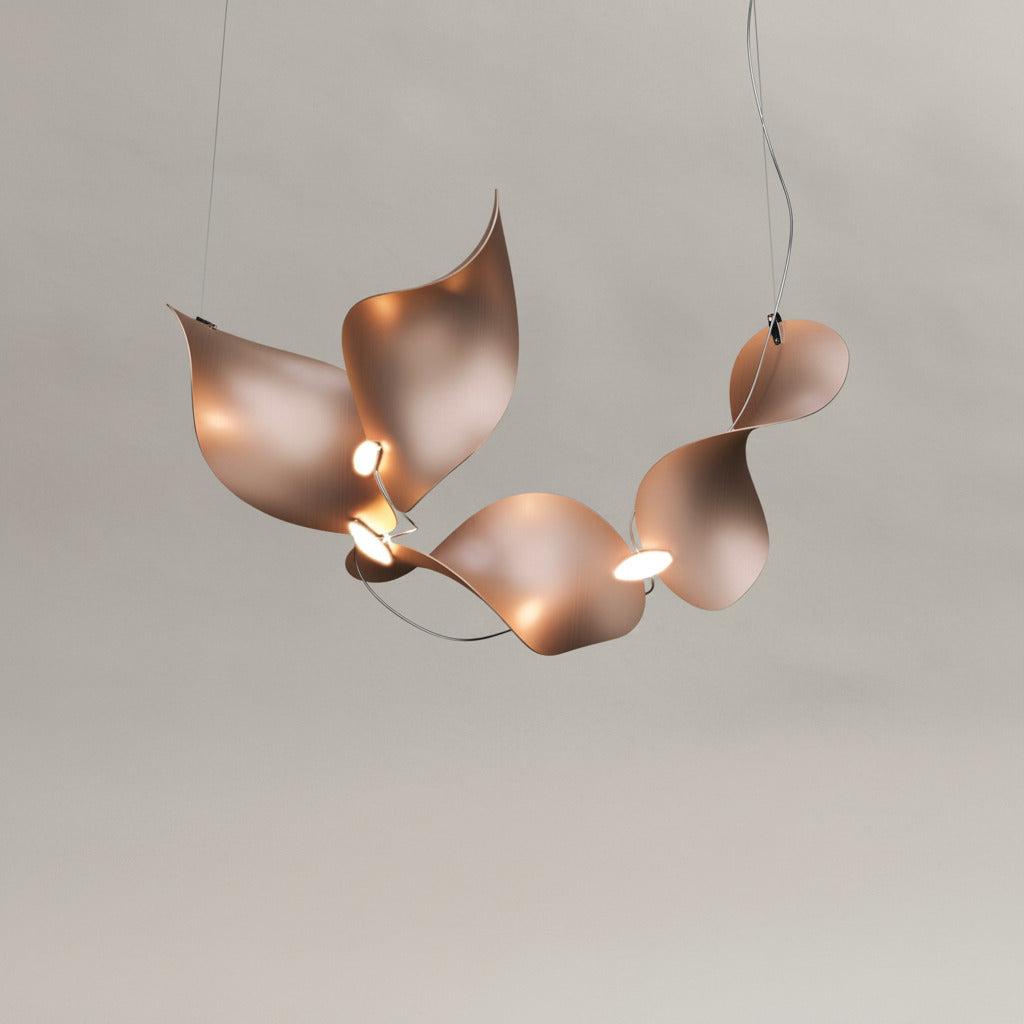 Dune 4 Curve Chandelier - 5 Finish Options