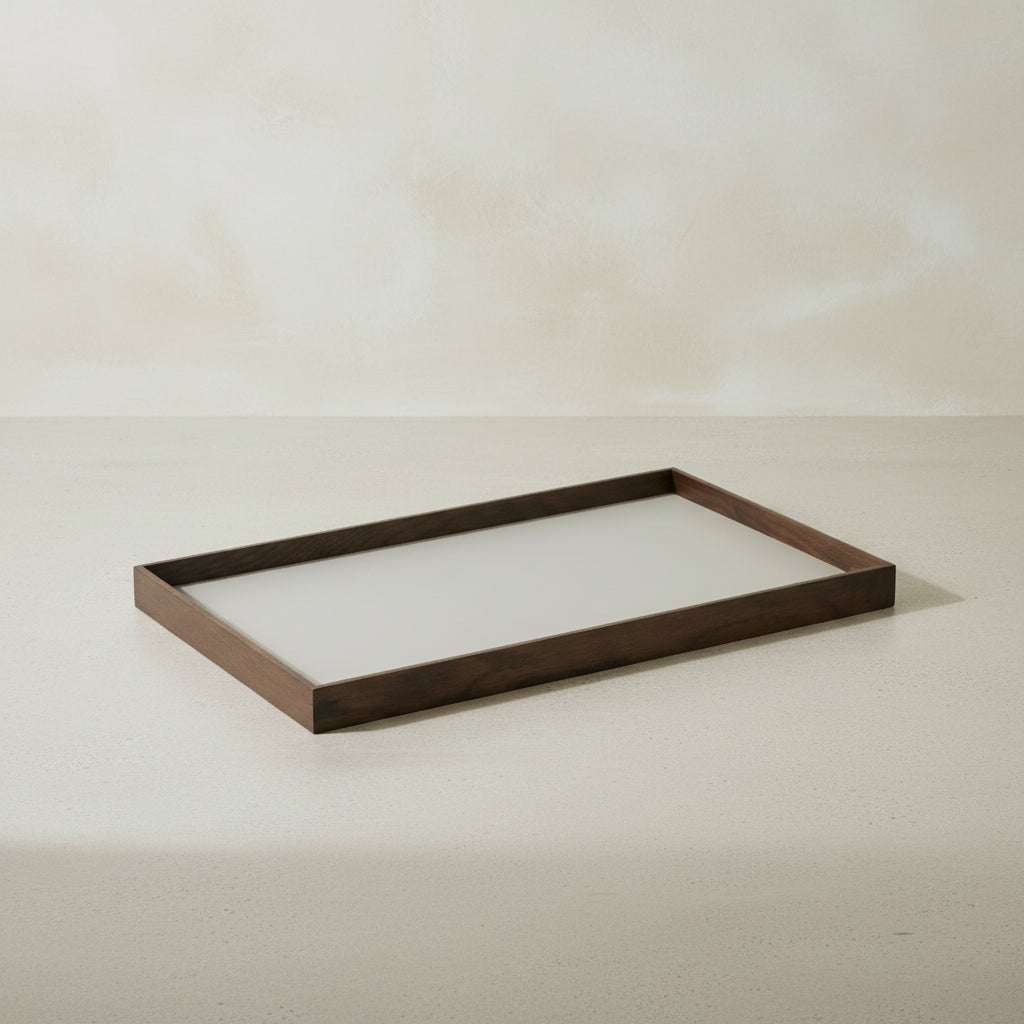 FRAME tray medium, smoked oak/grey