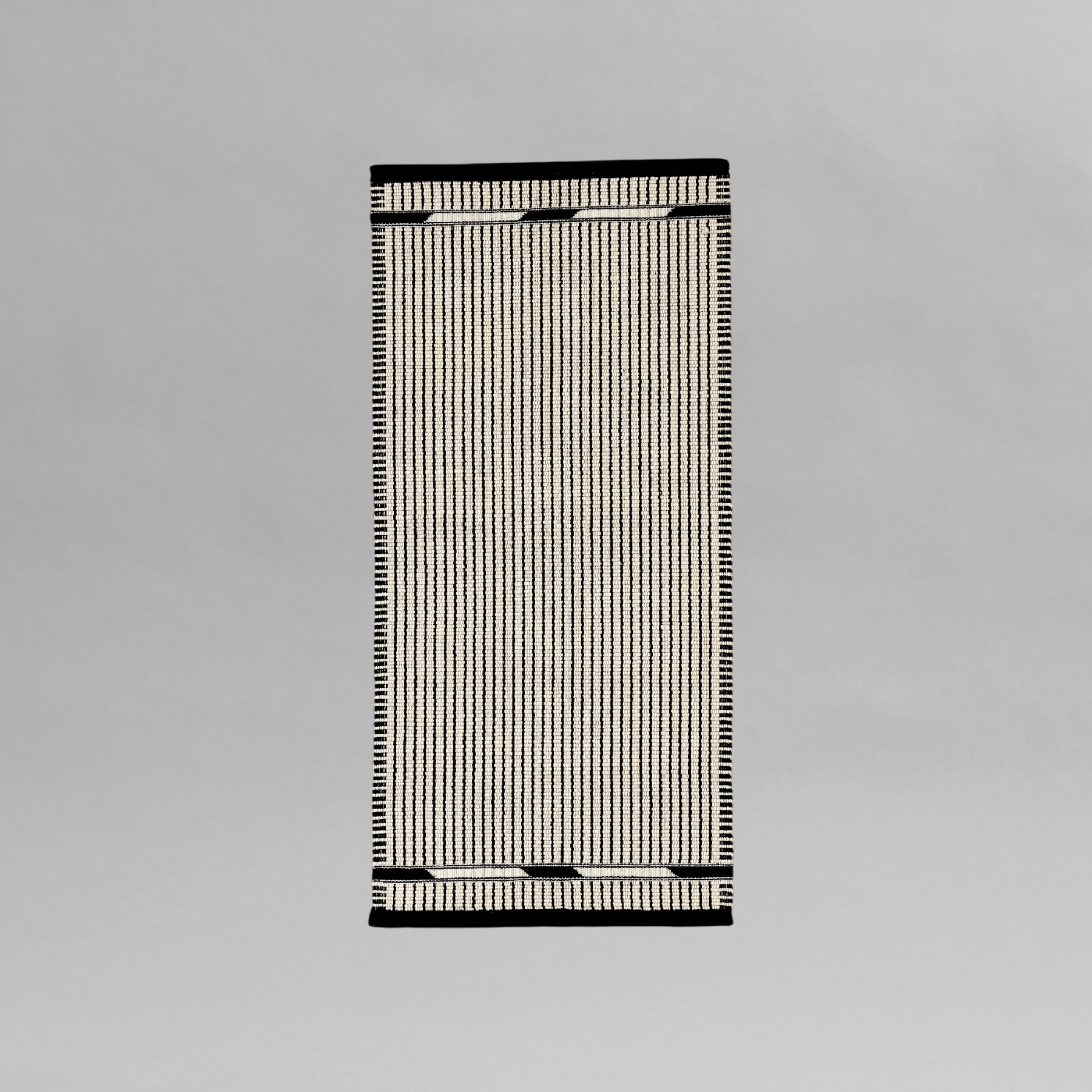 Vibeke Klint Rug VK-3, Off-White/Black - Small Runner 2' x 4.25'