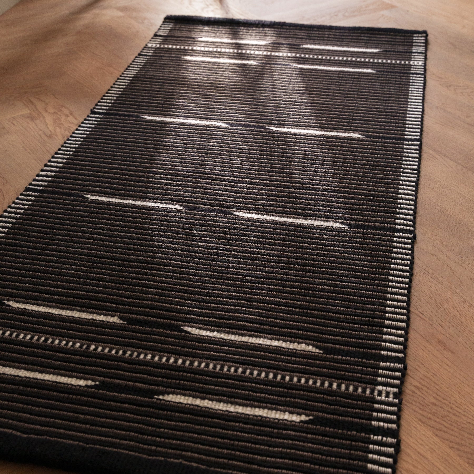 Vibeke Klint Rug VK-10, Brown/Black - Short Runner 2' x 4.25'