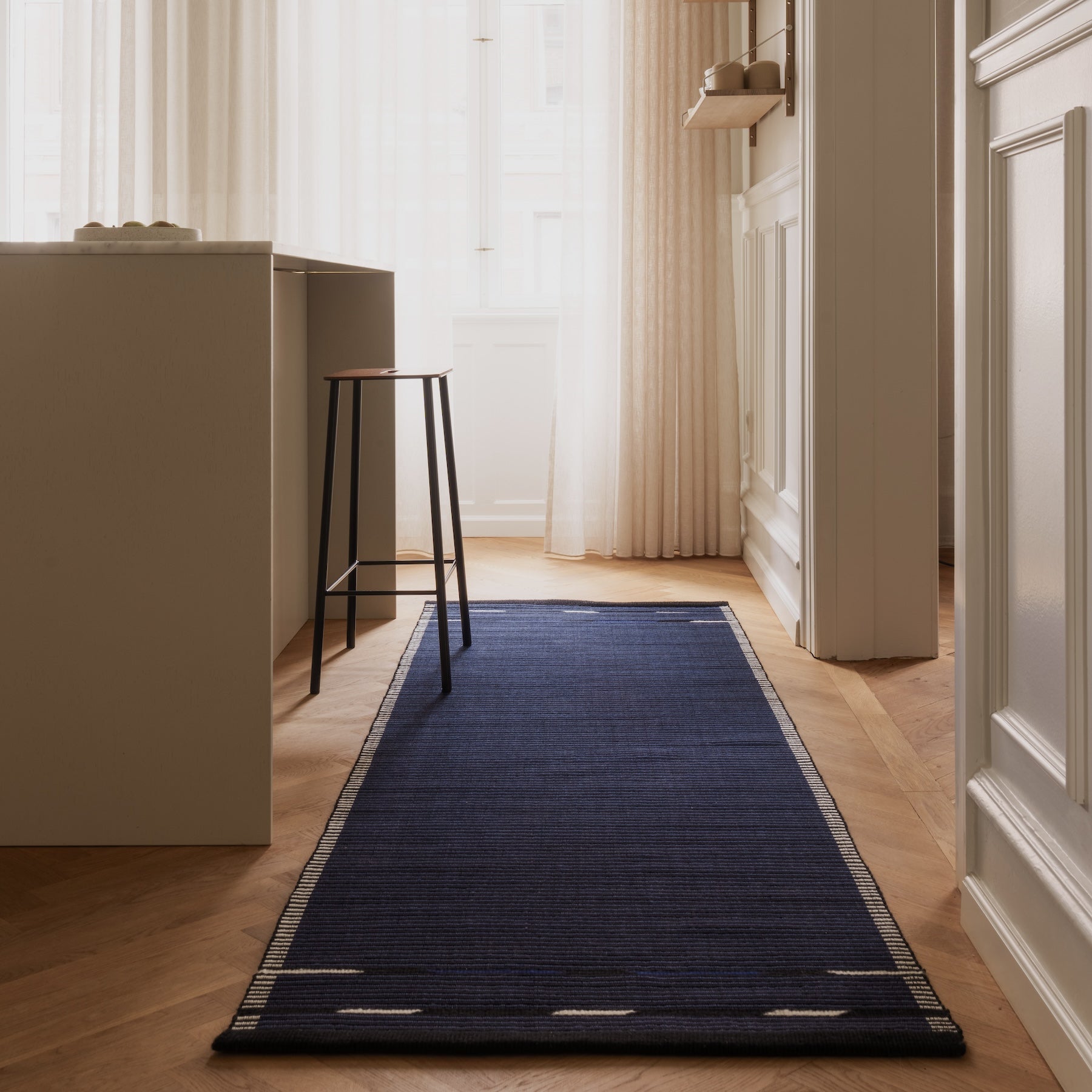 Vibeke Klint Rug VK-4, Blue - Runner 2.5' x 8'