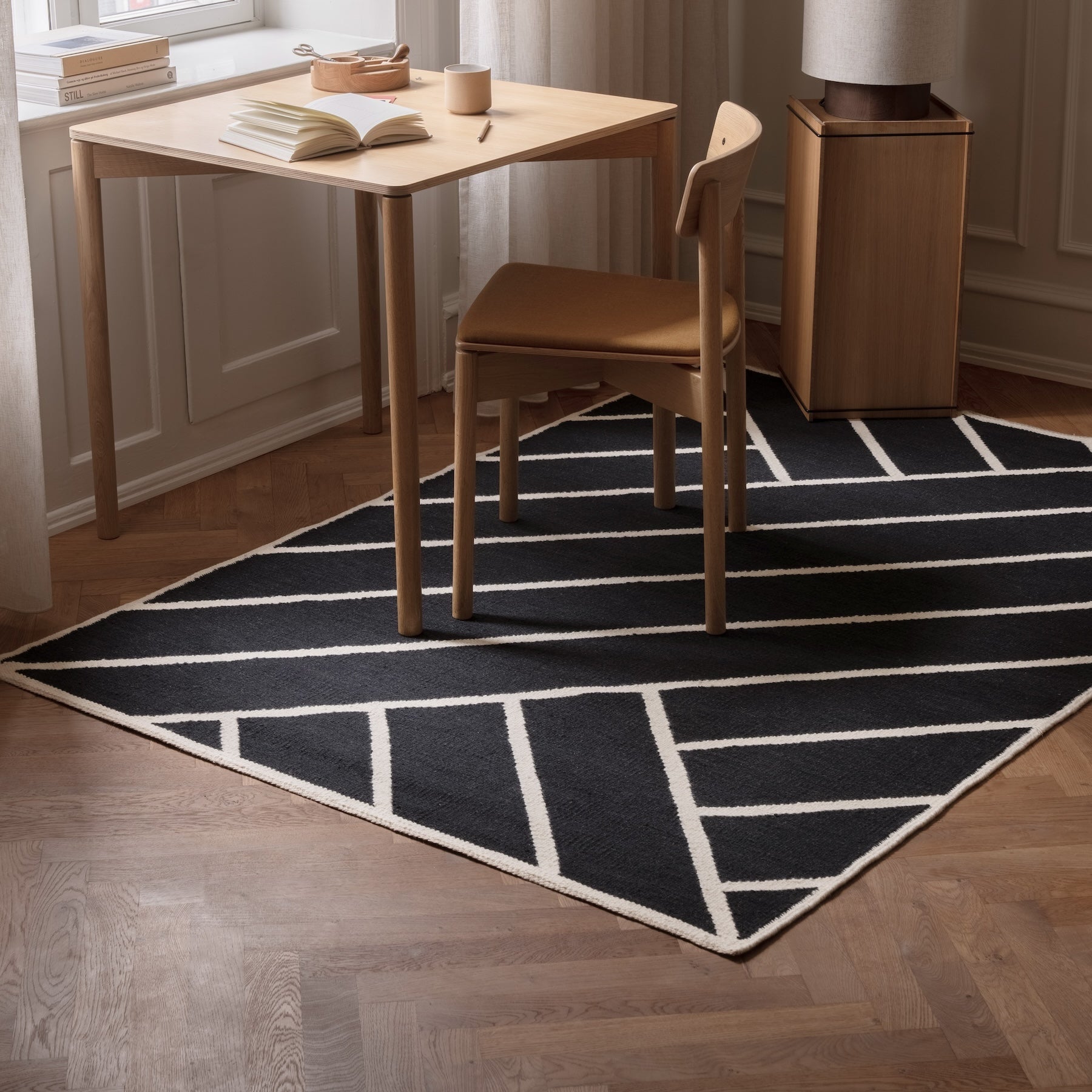 Vibeke Klint Rug VK-2, Black - 3 Standard Sizes