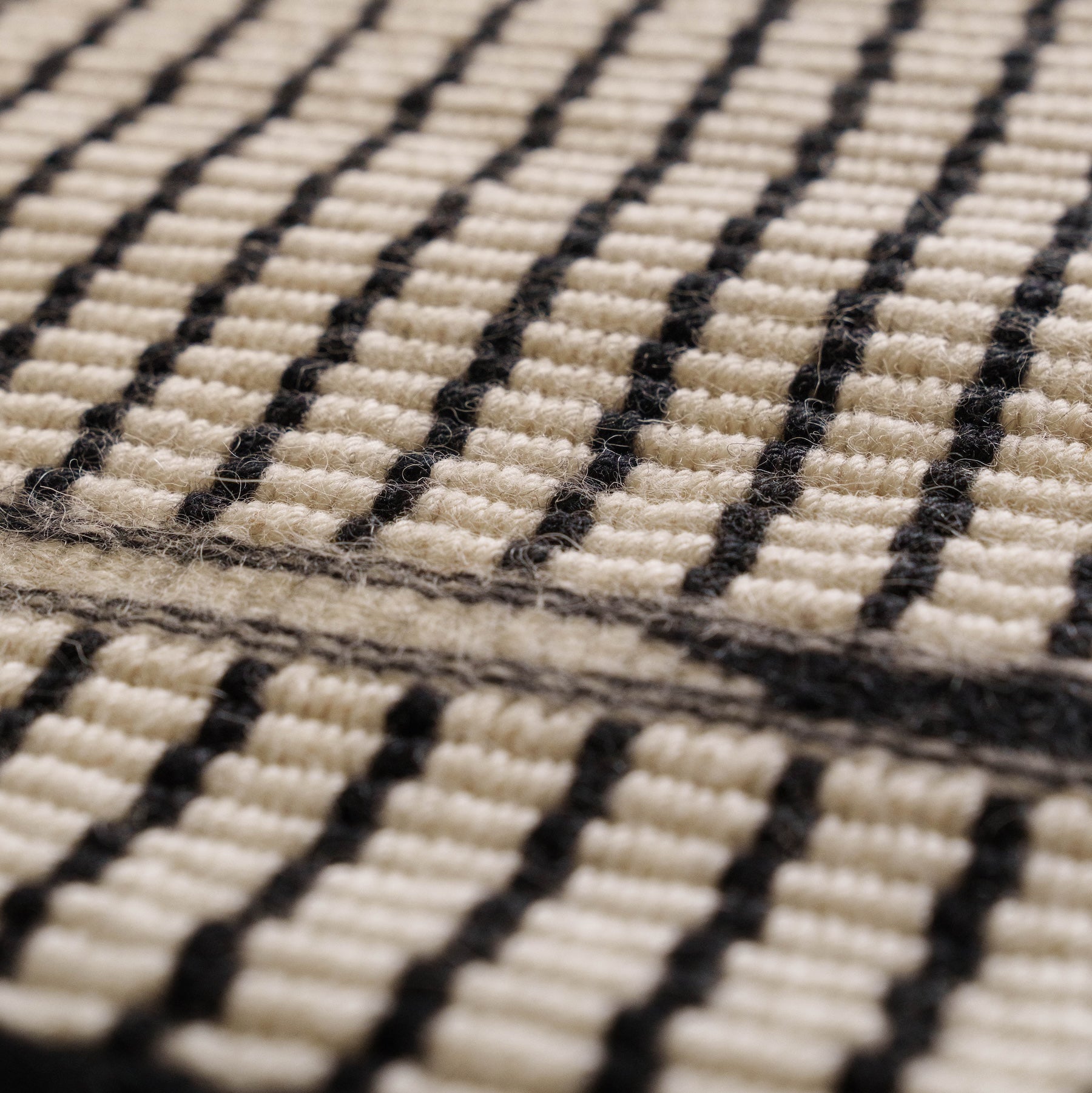 Vibeke Klint Rug VK-3, Off-White/Black - Large Runner 2.5'x8'