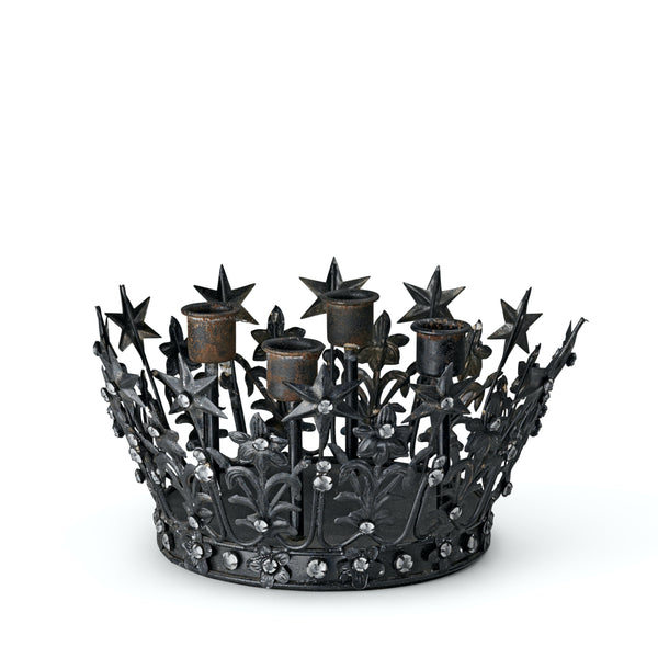 NOSTALGIA advent crown 4-candleholder, black