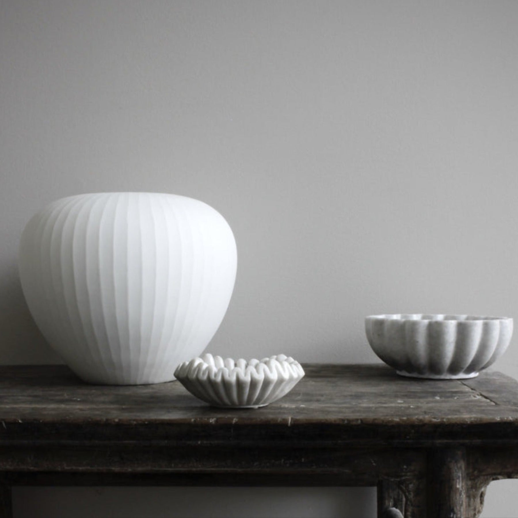 Marblelous scallop bowl, small