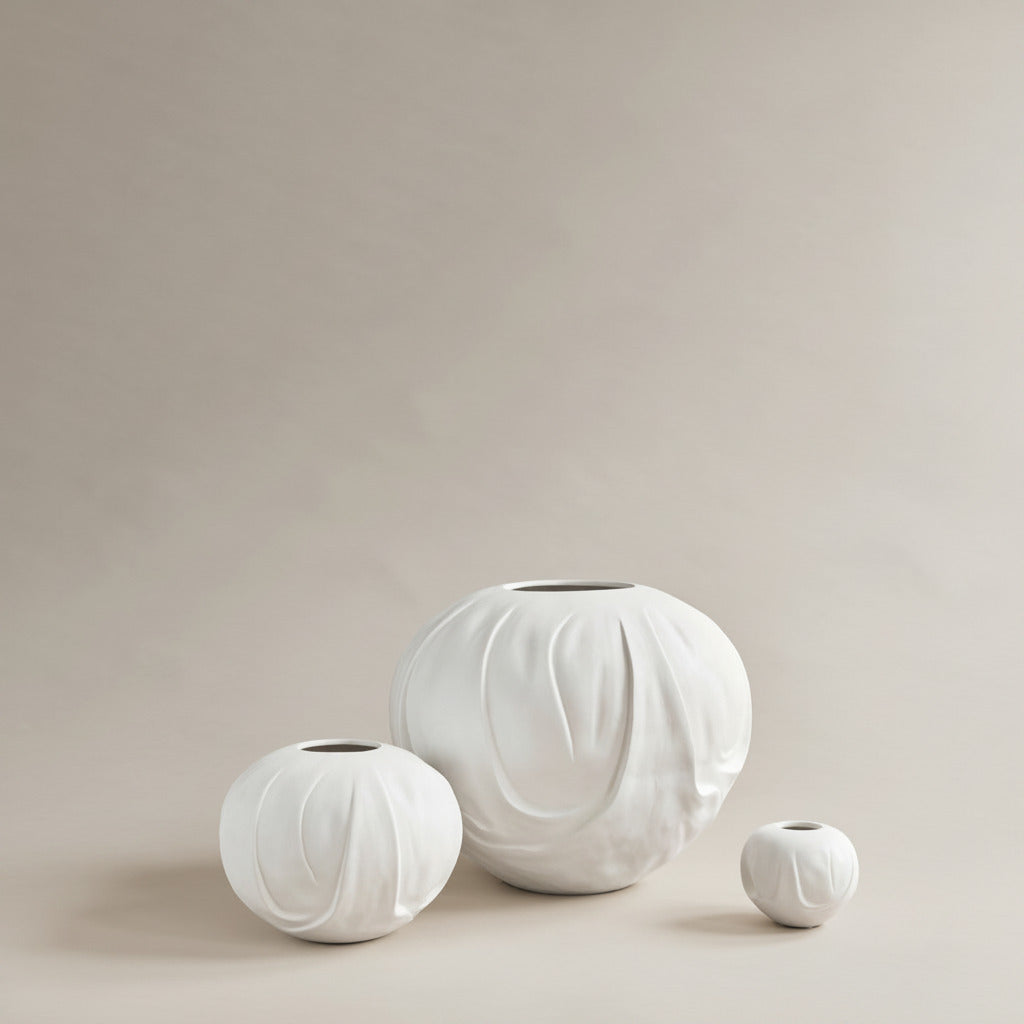 Orimono Vase, Big - Bone White